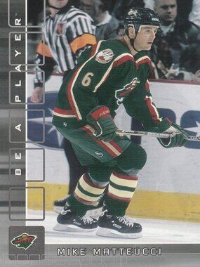 Mike Matteucci - 2002 In The Game "Be A Player" Hockey Card